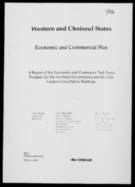 Western and Choiseul States: Economic and Commercial Plan. A Report of the Economics and Commerce...