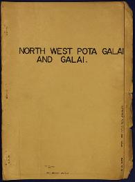 Report Number: 55 Report on the North West Pota Galai and Galai Block, 21pp. Includes map with sc...