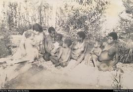 Christina Stallan with group of ni-Vanuatu women and children, Malekula