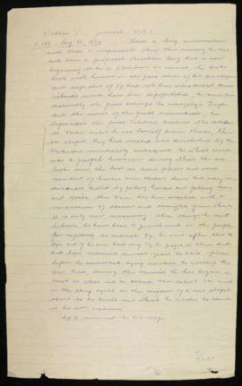 Notes and extracts from Journal of J. Watkin, Volume I (Photocopy)