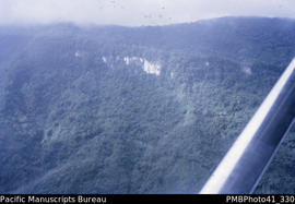 'Tevua Valley and village, Guadalcanal. Aerial view.'