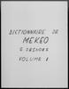 Dictionnaire de Mekeo, Reel 1, pp.1-135
