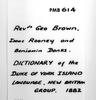 Dictionary and grammar of the duke of York Island Language, pp.1-104