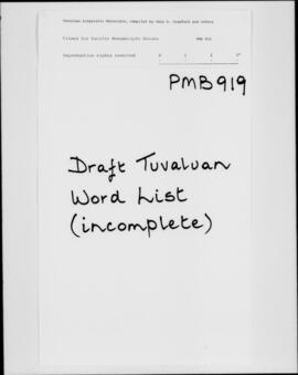 Draft Tuvalu word list
