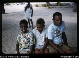 [ni-Vanuatu man with two boys, Central Islands?]