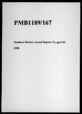 Southern District Annual Report, Ts., pp.1-41.