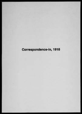 Correspondence in 1918