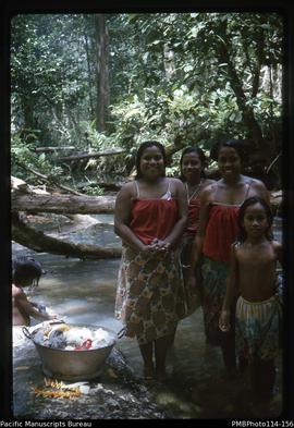 'Women washing clothes in the creek, Kukutin Village, Wagina Island'