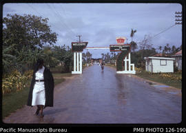 'Decorative welcome arches on Taufa'ahau Road, Nuku'alofa, Tonga'