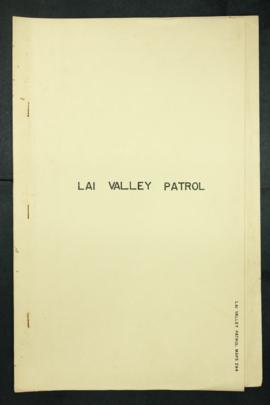 Report Number: 294 Lai Valley Patrol. Extract from Patrol Report No.4 of 1960/61, 3pp.