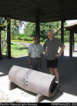 [Suva slit gong at Parliament House opened in 1992.]