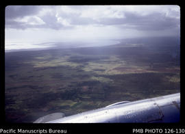 'Aerial view from Fua'amotu looking westwards along Liku coast, Tonga'