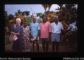 'Janet, Chrissie[?], Fred, Johnwell and Masing, Labo'