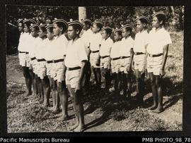 First Tongoa Boys Brigade Company, Napagasale. Display at church assembly on Ambrym