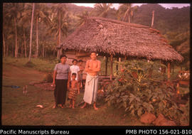 A family on their plantation on village outskirts, Upolu, Samoa