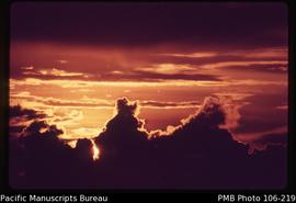 [Sunset over the Raja Ampat Islands, West Papua.]