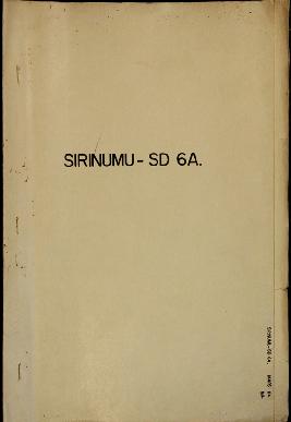 Report Number: 114 Sirinumu Resettlement Area. Sirinumu Survey of SD.6A and Portions of Adjacent ...