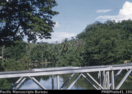 'Looking upstream of Matanikao River from old bridge, Honiara'