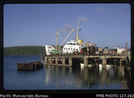 'Closeup of MV Olovaha alongside Neiafu wharf, Tonga'