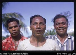 "Three men from Tikopia, Honiara"