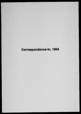 Correspondence in 1904