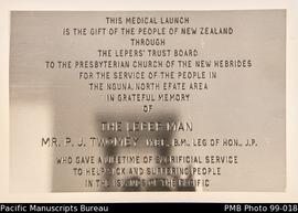 Medical launch plaque