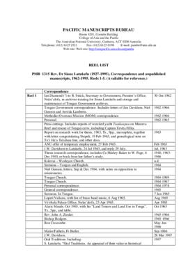 PMB MS 1315 Finding Aid