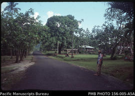 Road toward village centre, Upolu, Samoa
