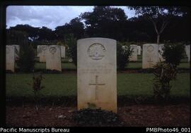 Grave of Lt.-Col. [Lieutenant-Colonel W.T.] Owen [39 Battalion].  Bomana War Cemetery