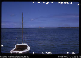 'Queen Salote Wharf with ship alongside seen from American Wharf near Dateline Hotel, Tonga'