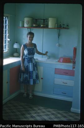 'Self [Lynette Walker] in kitchen'