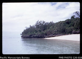 'View of Ha'atafu beach from over reef, Tonga'