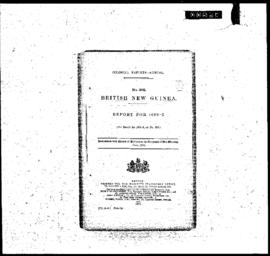 Reel 1, British New Guinea Report for the Year 1898-1899