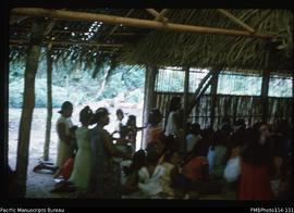 'Wedding congregation at the RC Church, Kukutin village, Wagina Island'