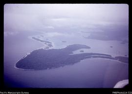 'Aerial view of eastern end of the Munda Bar'
