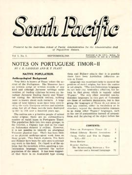 South Pacific, Vol. 3, No. 1