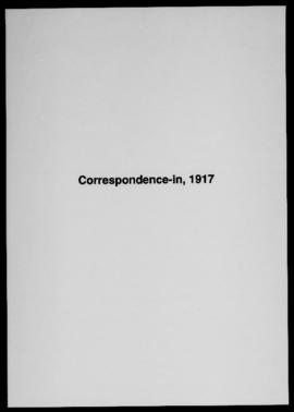 Correspondence in 1917