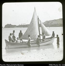 Locals with sailboat