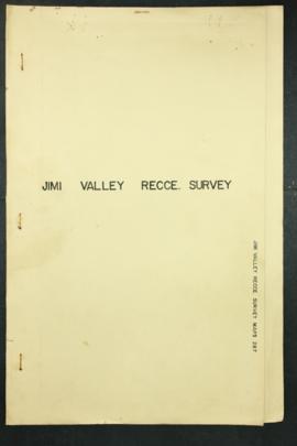 Report Number: 287 Jimi Valley Reconnaissance Survey, including Survey of Lower Jimi Valley Resou...