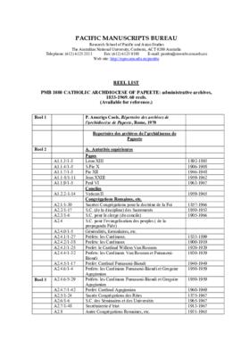 PMB MS 1080 Finding Aid