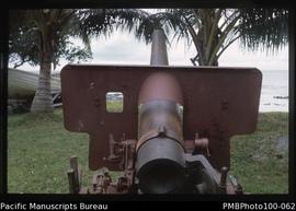 "Japanese WW2 gun, Guadalcanal Club, Honiara"
