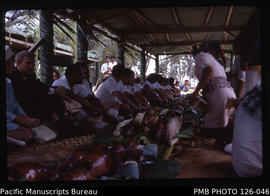 'Feast at Kauvai for Sir Arthur Porritt, New Zealand Governor General, Tonga'