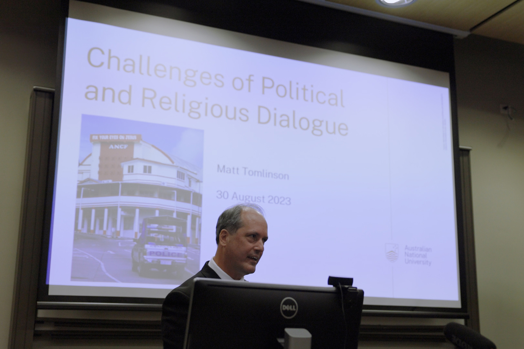 Matt Tomlinson Presenting Landscape.jpg CAP Professorial Lecture Series - Prof Matt Tomlinson 2