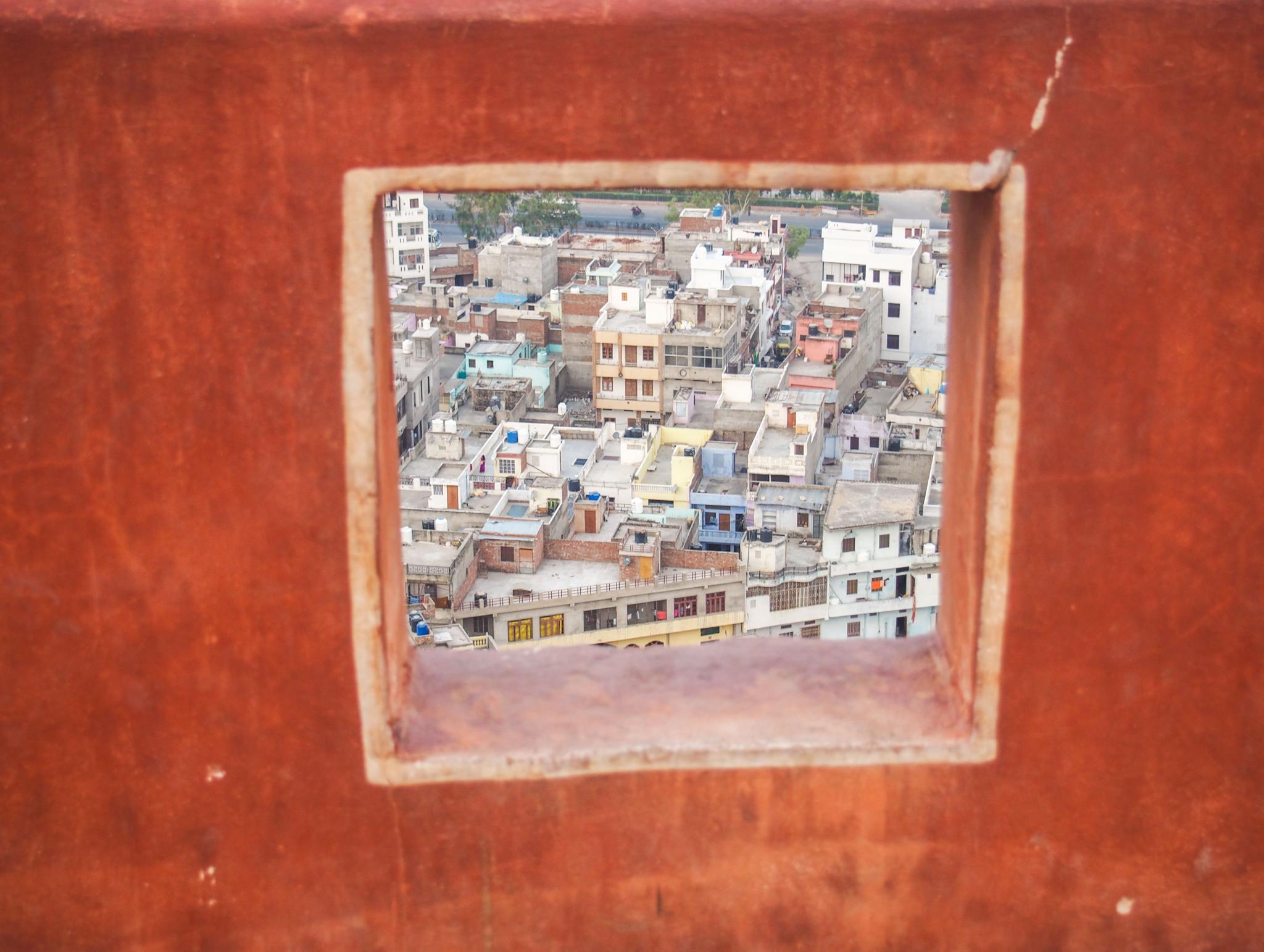 Window view of suburbs Window view of suburbs