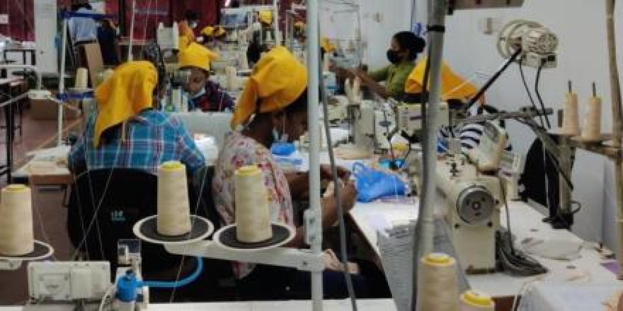 Image credit: Image of women garment workers in Sri Lanka; supplied by the presenter.