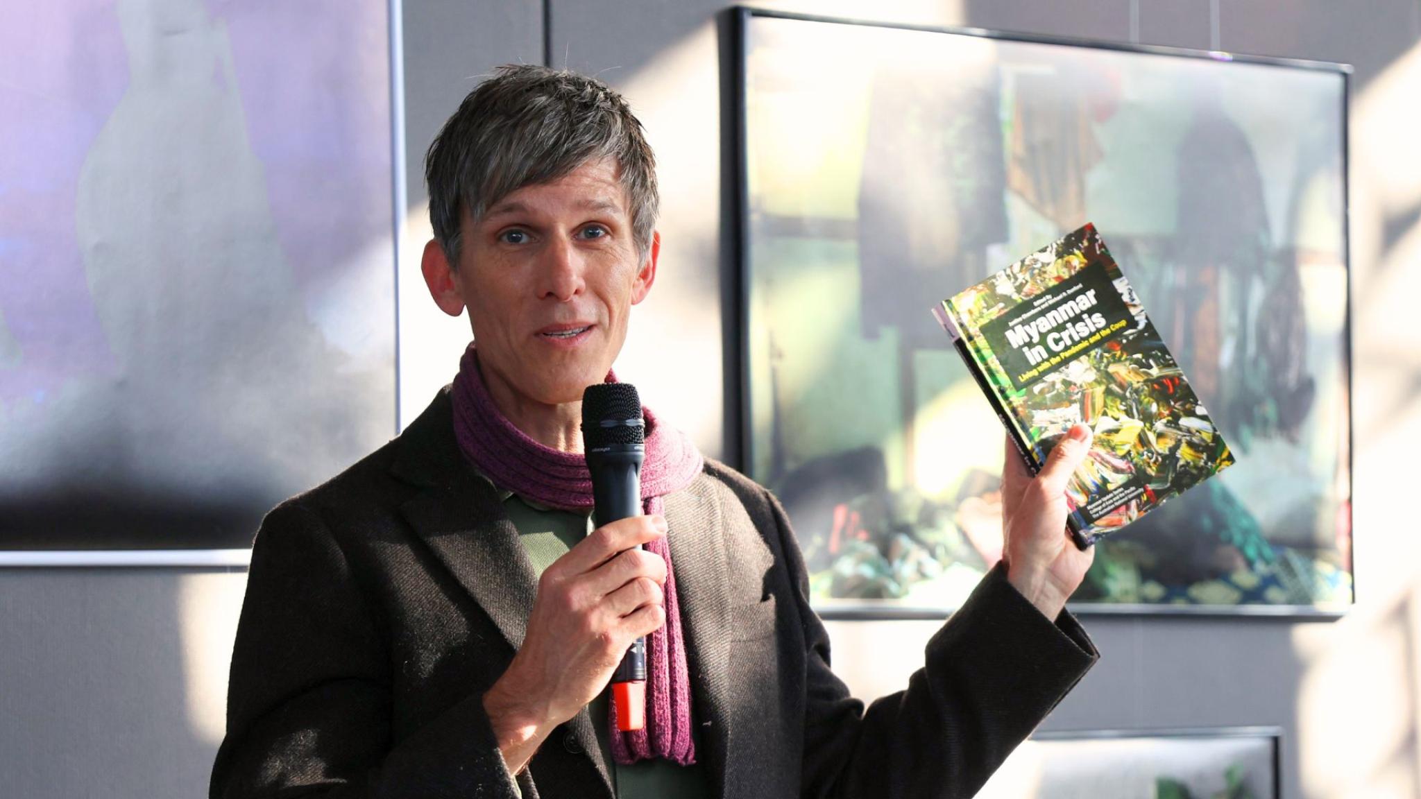 Associate Professor Nick Cheesman discusses the Myanmar in Crisis book at the 2023 Myanmar Update book launch. Associate Professor Nick Cheesman discusses the Myanmar in Crisis book at the 2023 Myanmar Update book launch.