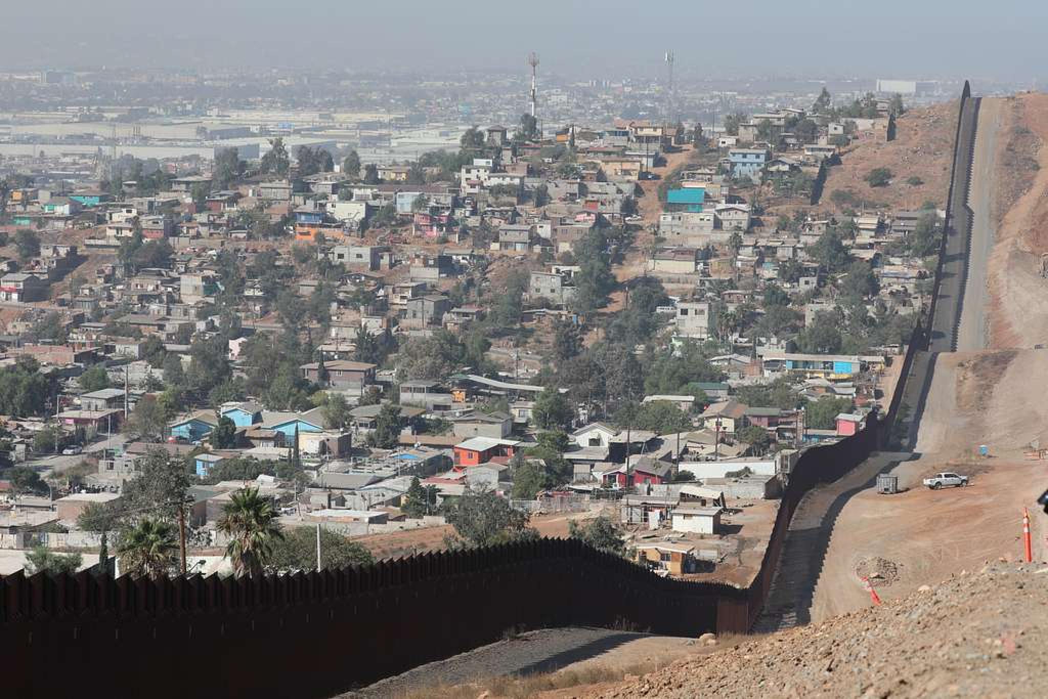 A western view of the US-Mexico border in San Diego A western view of the US-Mexico border in San Diego