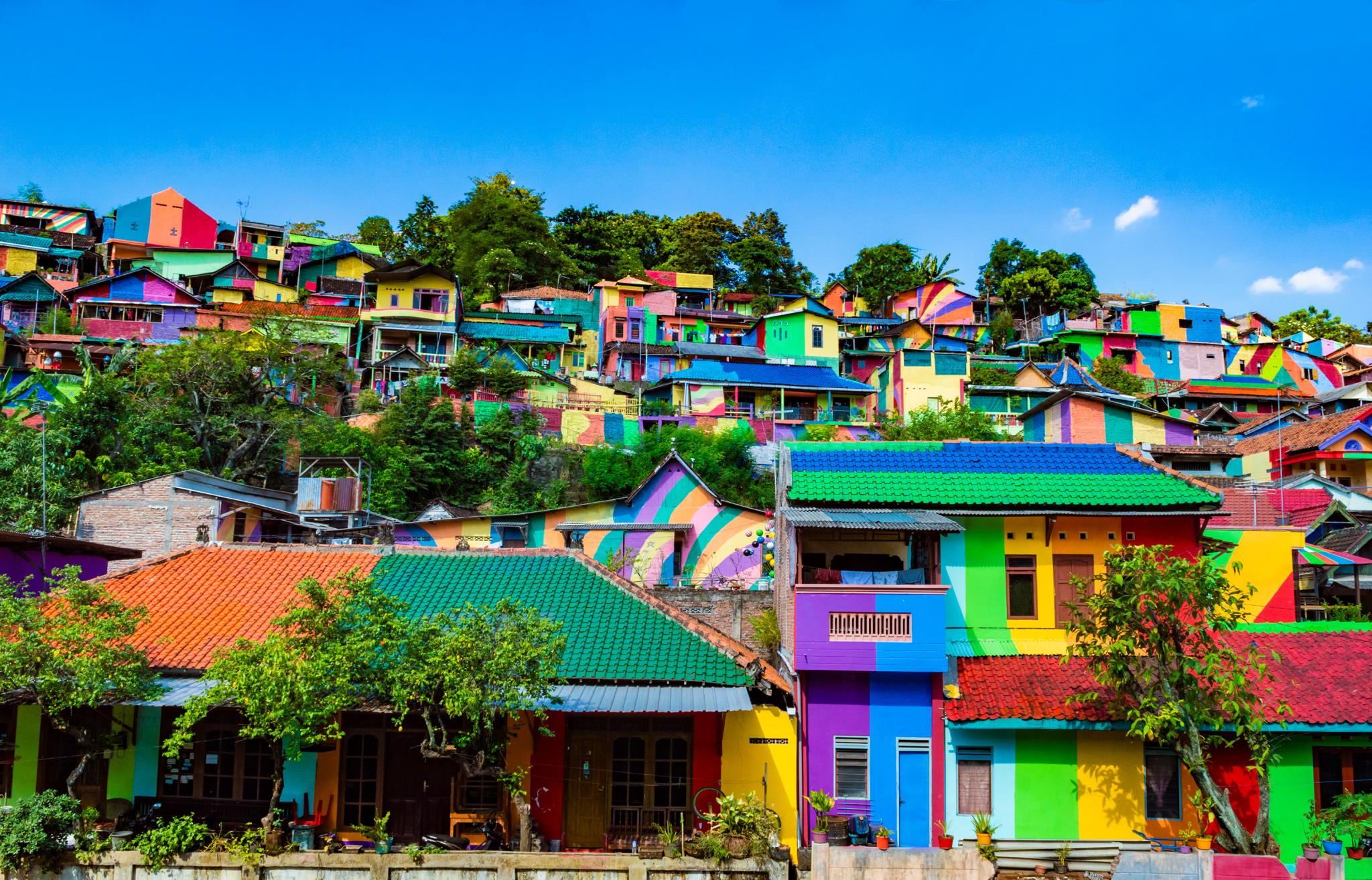 Colorful houses in Indonesia image by AdobeStock