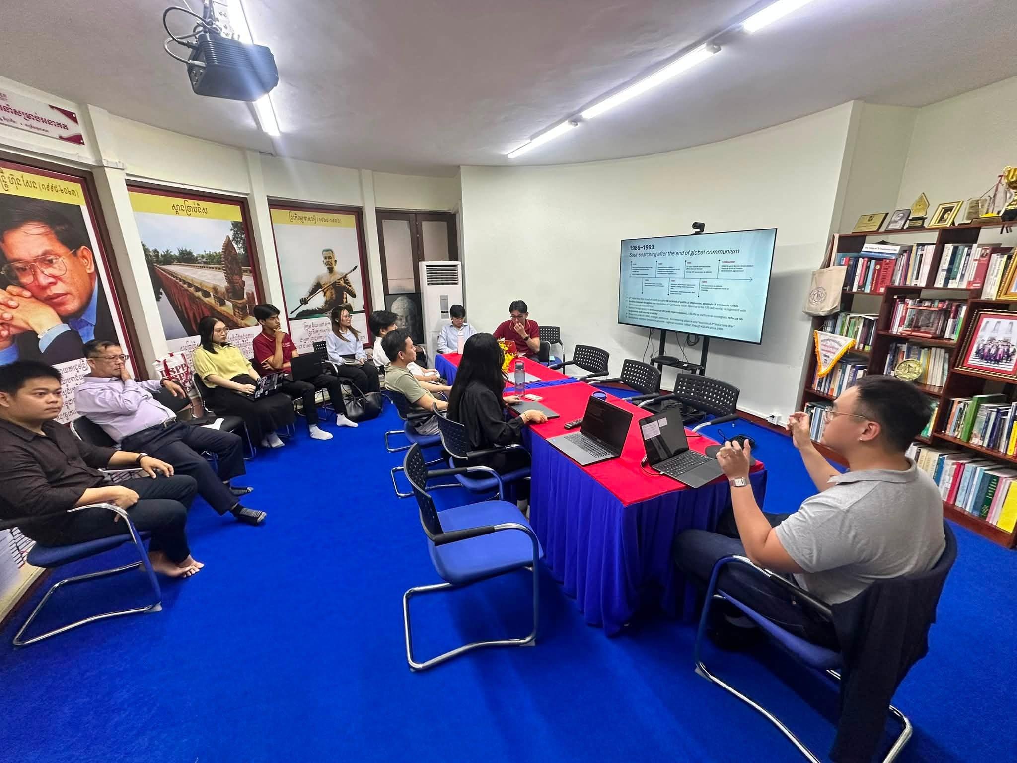 Engaging Cambodian academics in the Institute for International Studies and Public Policy, Royal University of Phnom Penh