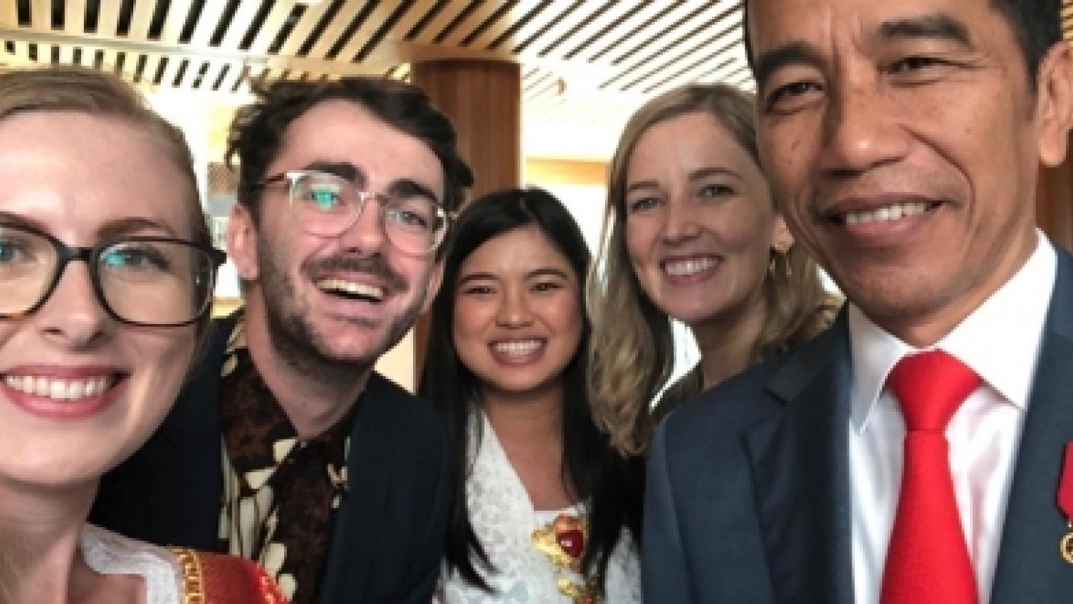 Joko Widodo with ANU alumni